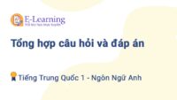 Câu hỏi và đáp án môn Tiếng Trung Quốc ngành Ngôn ngữ Anh TNU