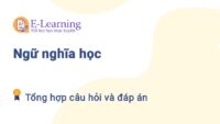Câu hỏi và đáp án Ngữ nghĩa học TNU